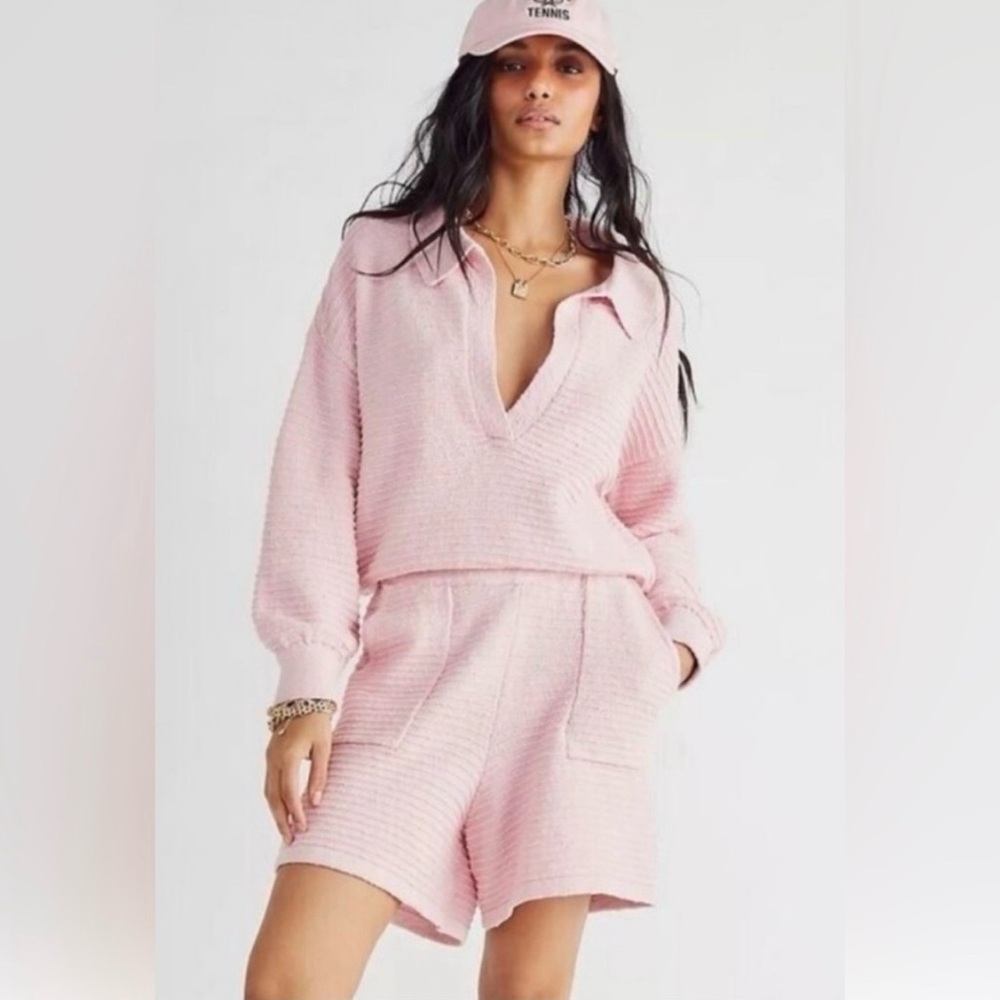 FP Beach Pink Textured Knit Set XL